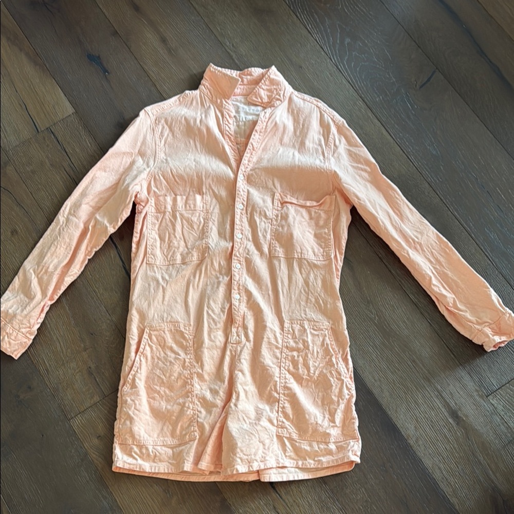 Frank & Eileen Peach Ireland Romper Jumpsuit EUC XL Peach Creamsicle
